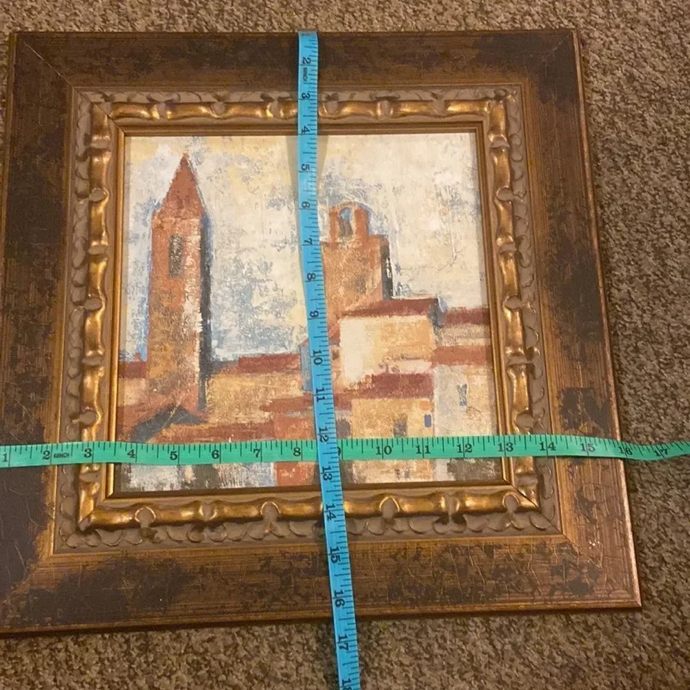 Antique Hand oil painting Frame Vintage